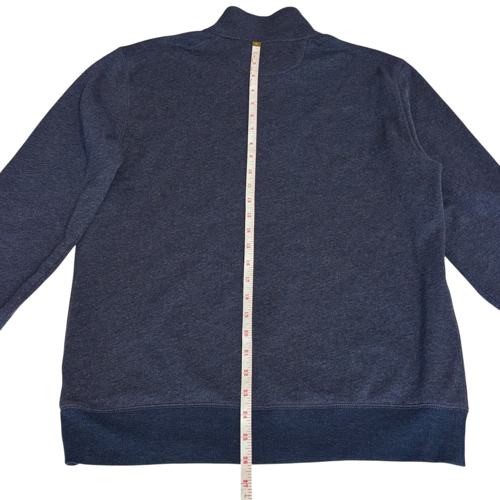 Faherty Men's 1/4 Zip Blue Pullover Sweater Sz‎ M Fleece Inside - Picture 10 of 13